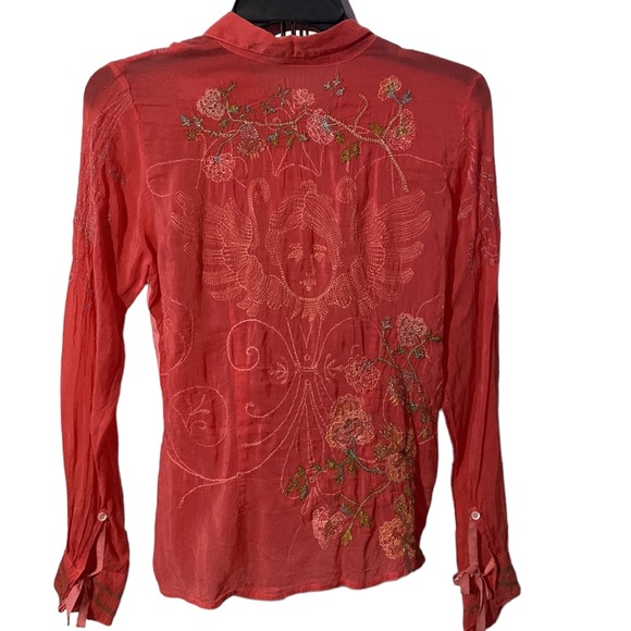 Johnny Was Tops - Johnny Was embroidered blouse